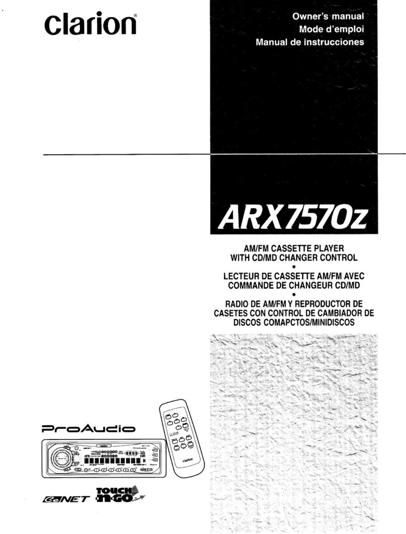 Clarion ProAudio ARX7570z User manual