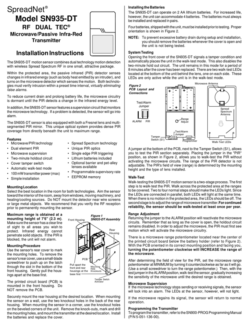 SpreadNet SN935-DT installation instructions