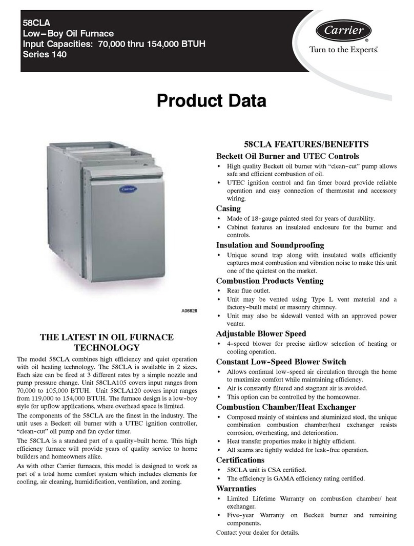Carrier 58CLA Operation manual