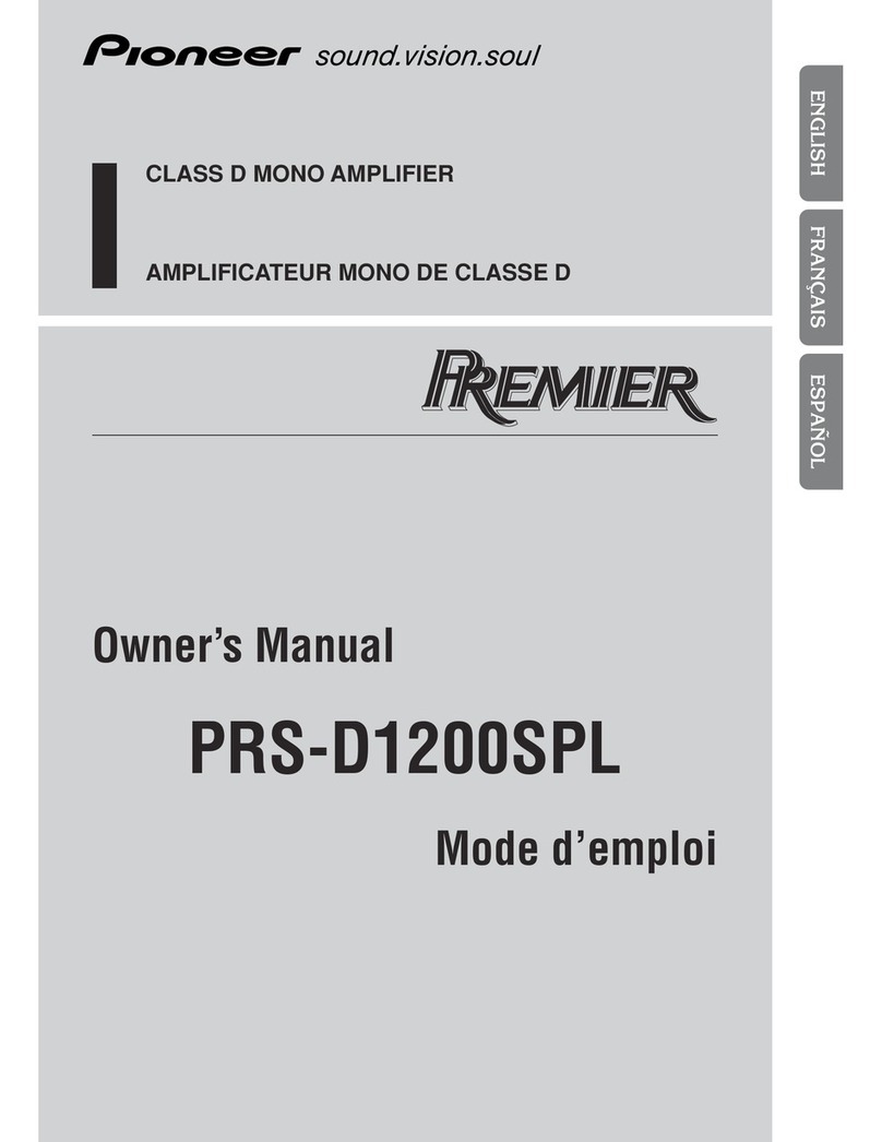 Pioneer PRS-D1200SPL - Premier Amplifier User manual