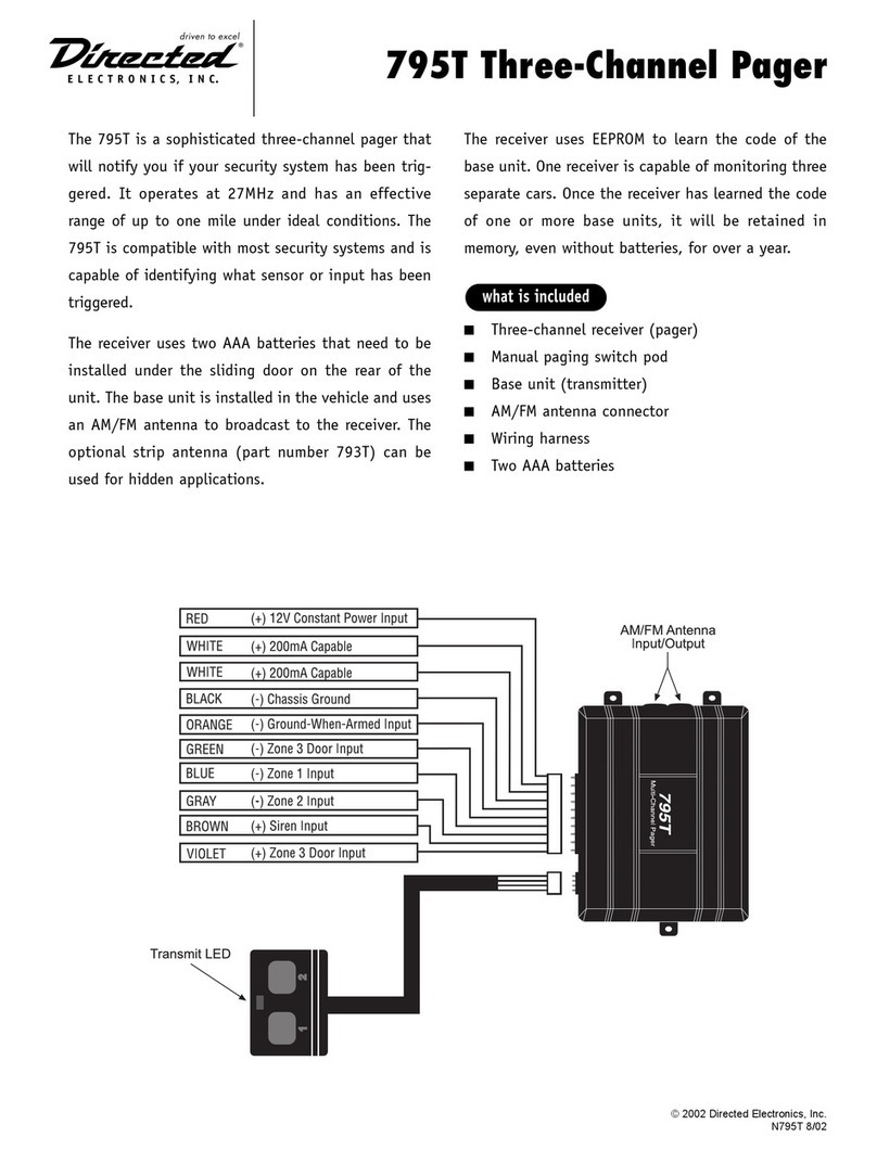Directed Electronics 795T quick guide