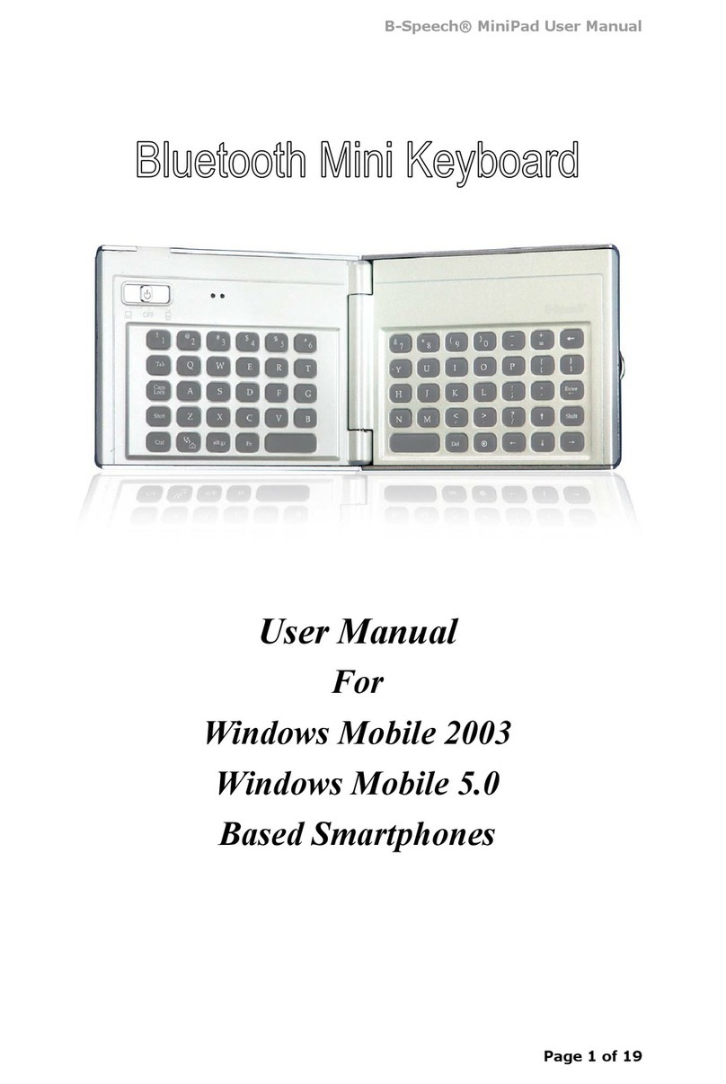 B-Speech MiniPad user manual