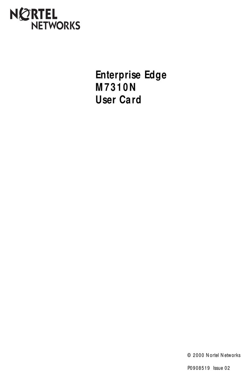 Nortel Enterprise Edge M7310N Parts list manual