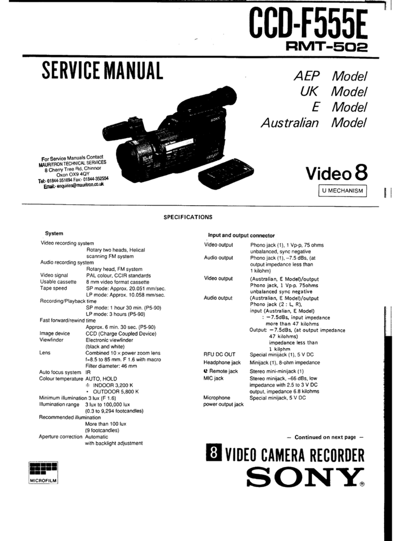 Sony CCD-F555E Service manual