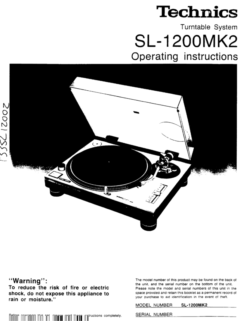 Technics SL-1200MK2 User manual
