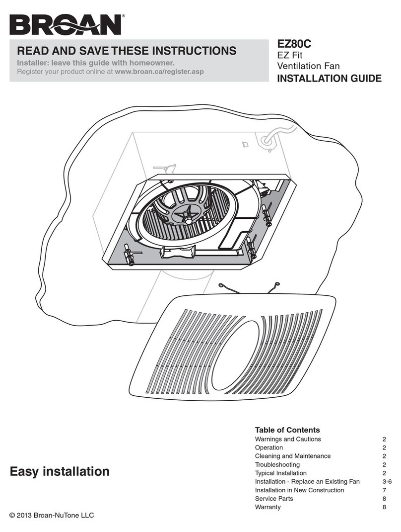 Broan EZ80C User manual