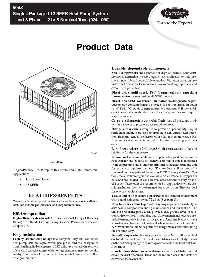 Carrier 50SZ Series Operation manual