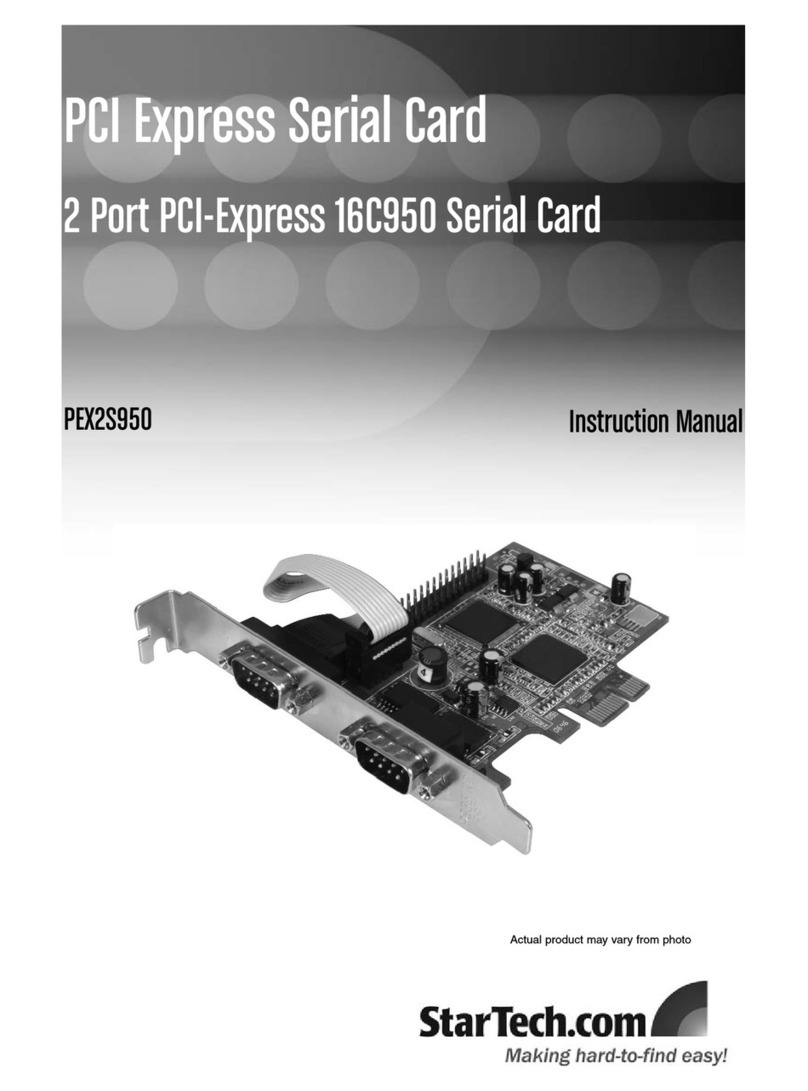 StarTech.com PEX2S950 User manual StarTech.com PEX2S950 User manual