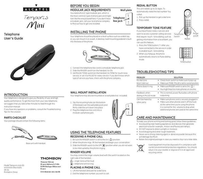 Alcatel Temporis mini User manual