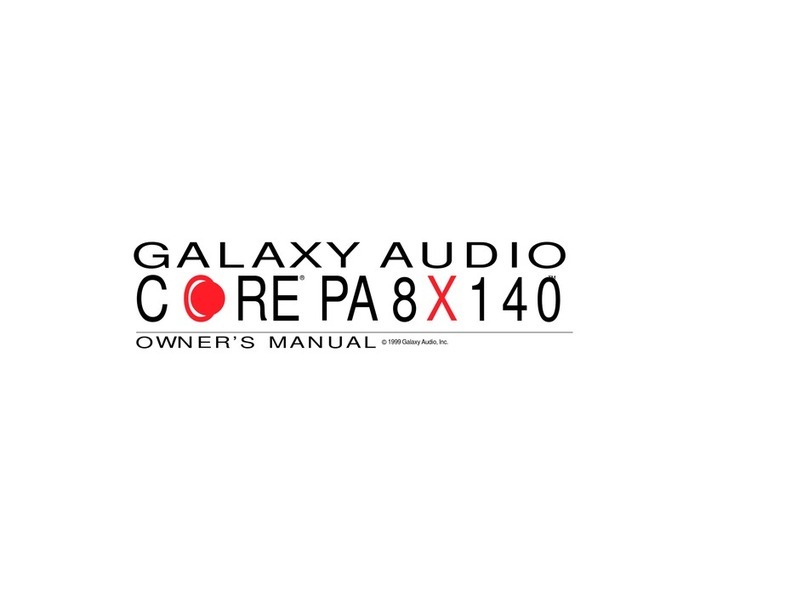 Galaxy Audio Core PA8X140 owner's manual