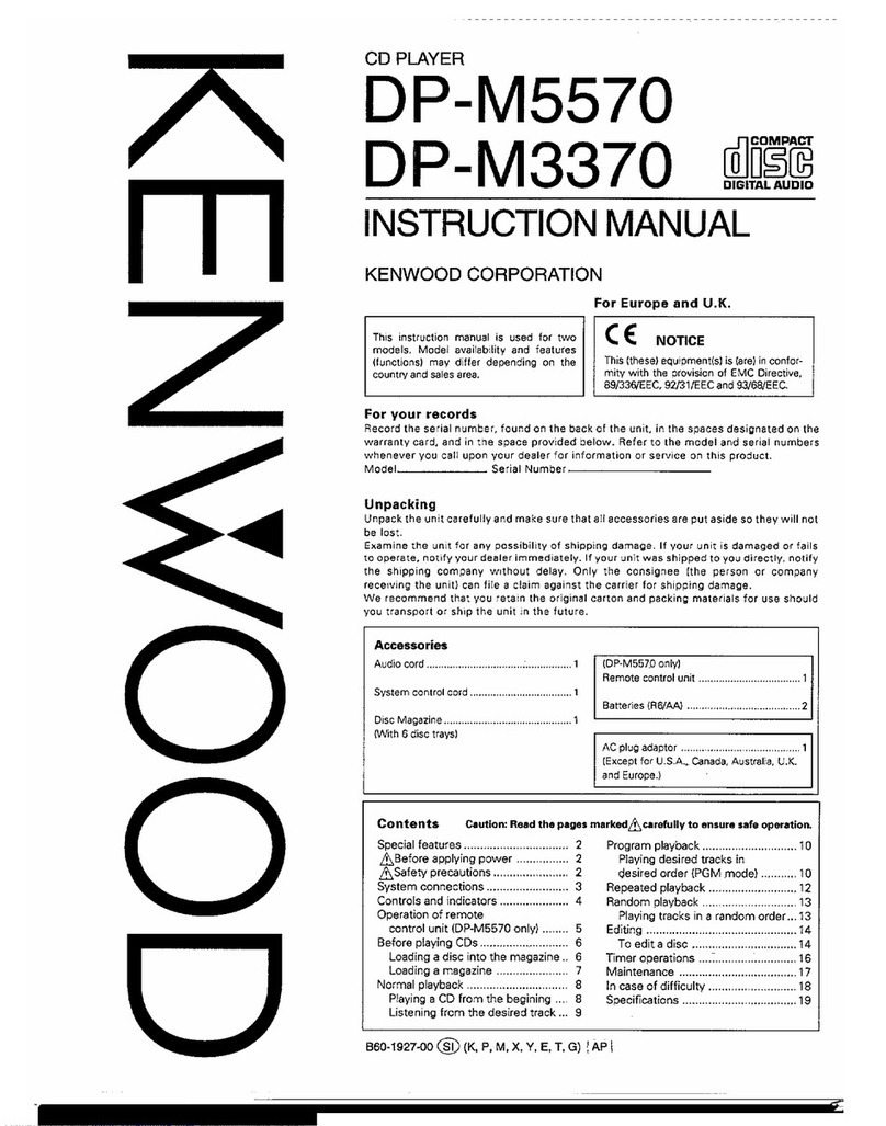 Kenwood DP-M5570 instruction manual