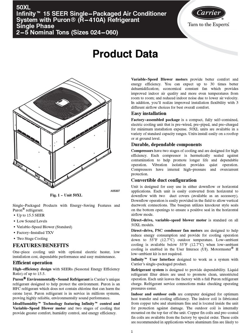 Carrier Infinity 50XL Operation manual