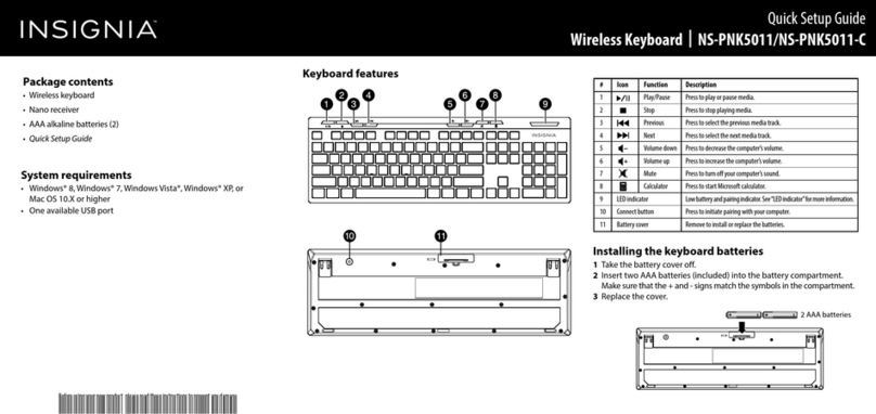 Insignia NS-PNK5011 Quick setup guide