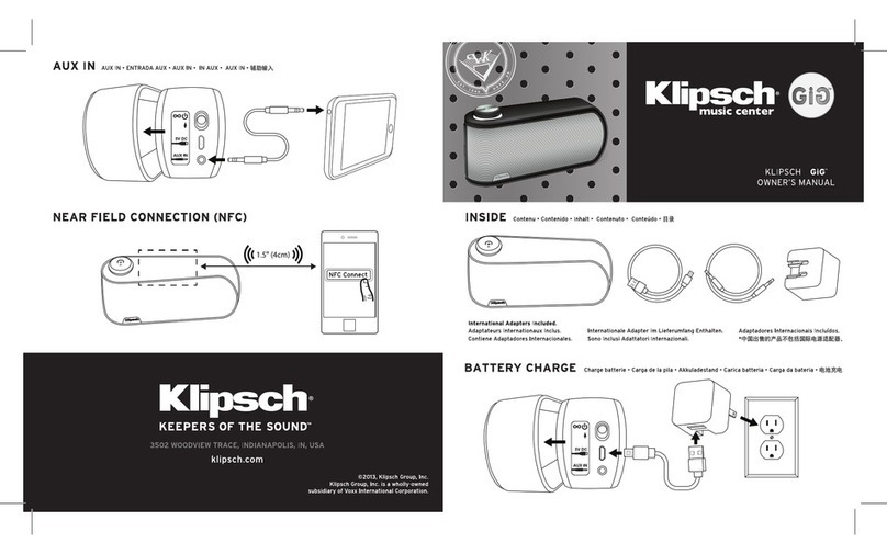 Klipsch Gig owner's manual