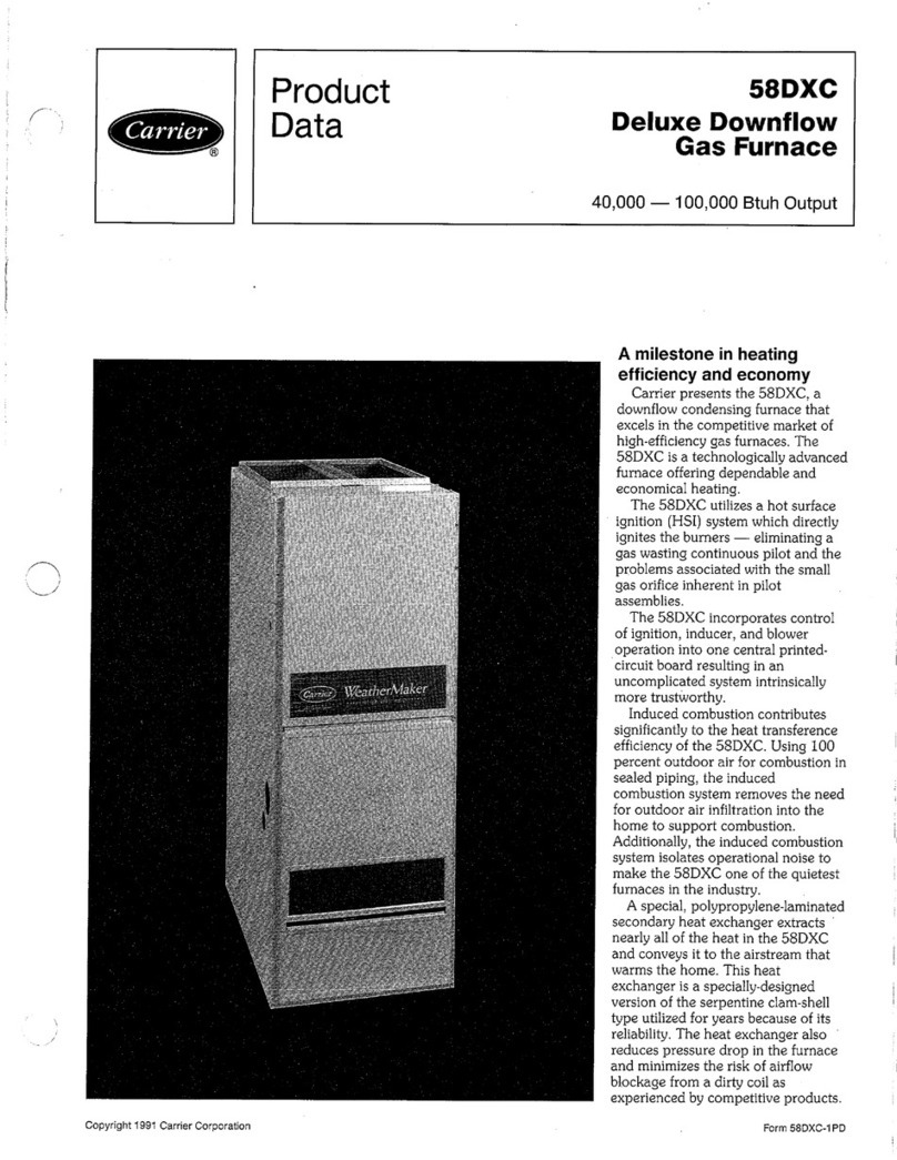 Carrier DELUXE 58DXC Operation manual