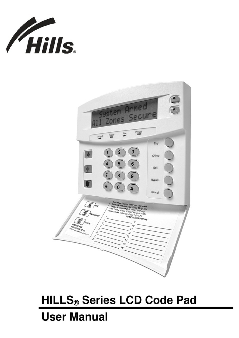 Hills Series LCD Code Pad user manual