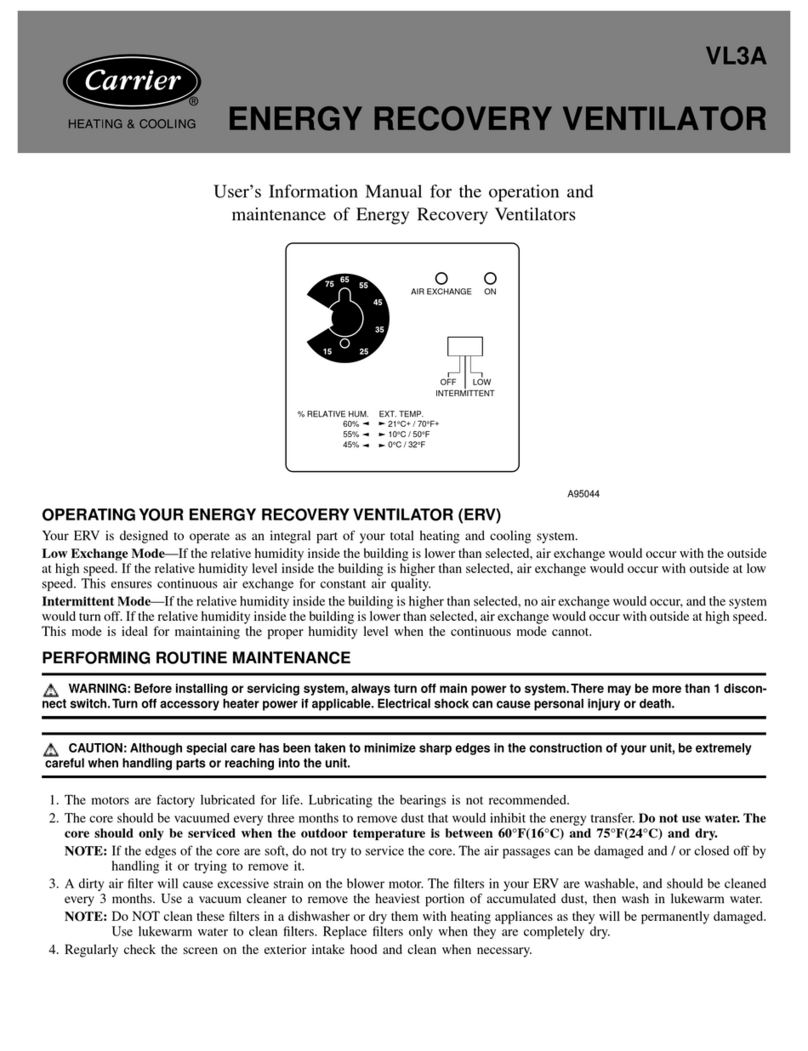 Carrier VL3A User's information manual