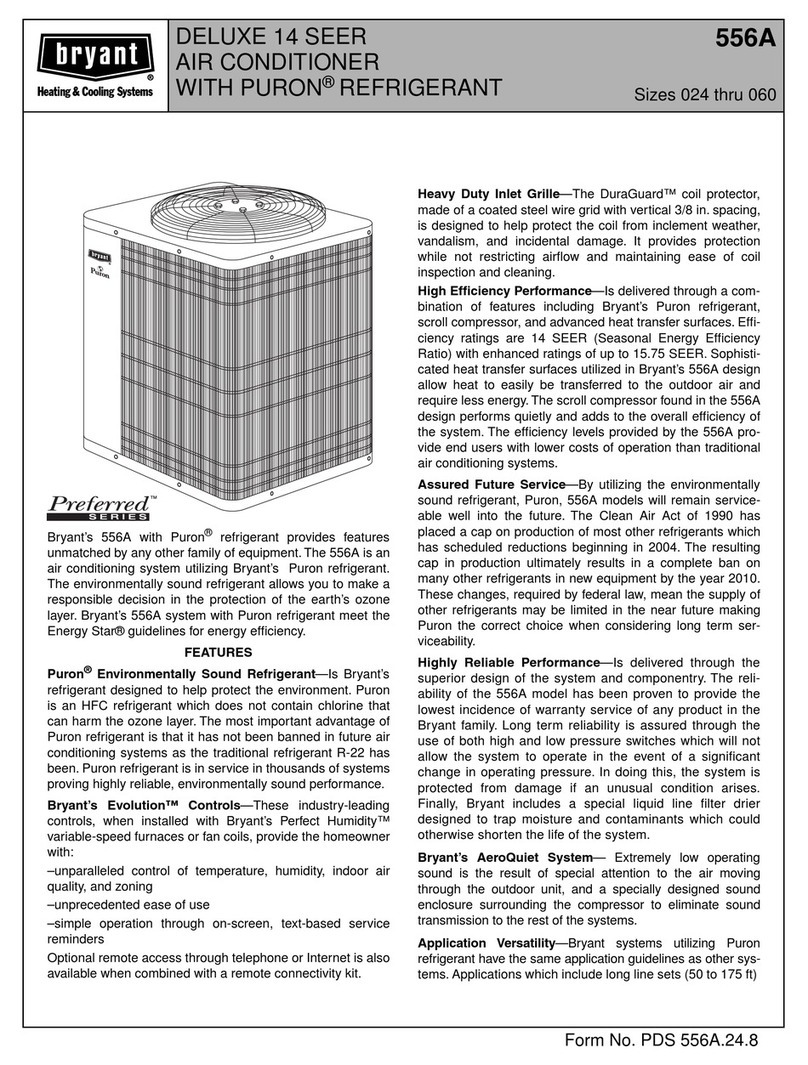 Bryant DELUXE 556A User manual