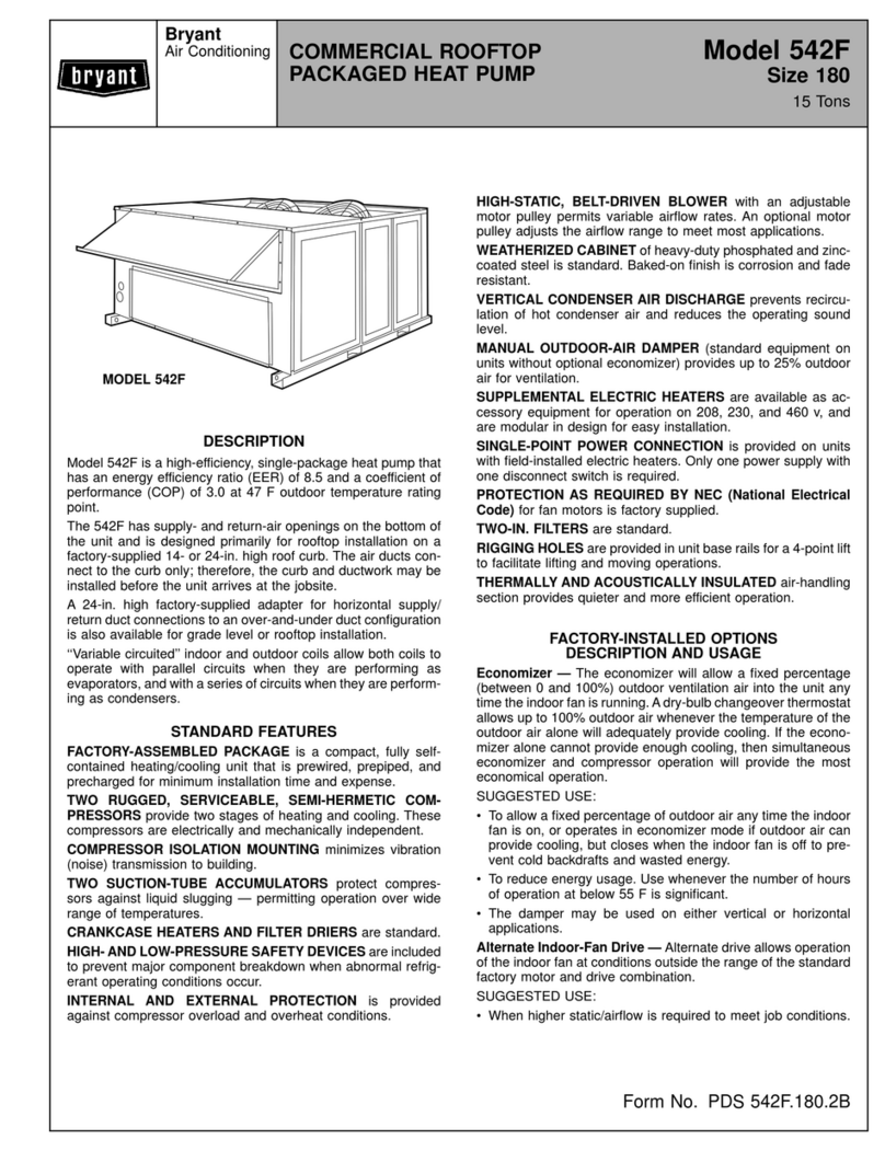 Bryant 542F User manual