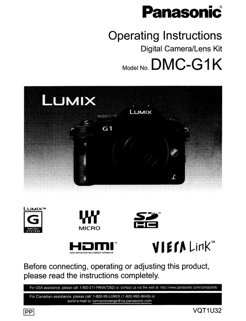 Panasonic DMC-G1K - Lumix Digital Camera User manual