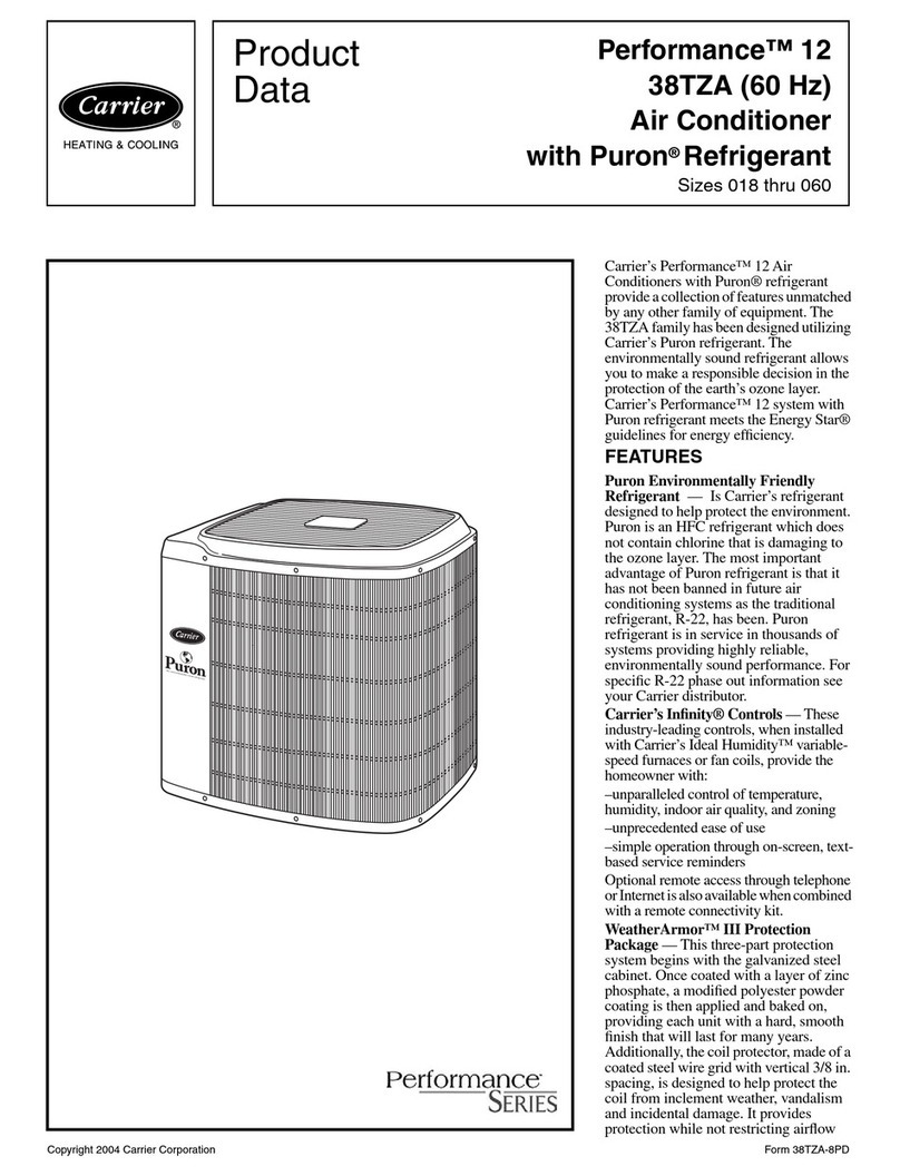 Carrier Performance 12 Operation manual
