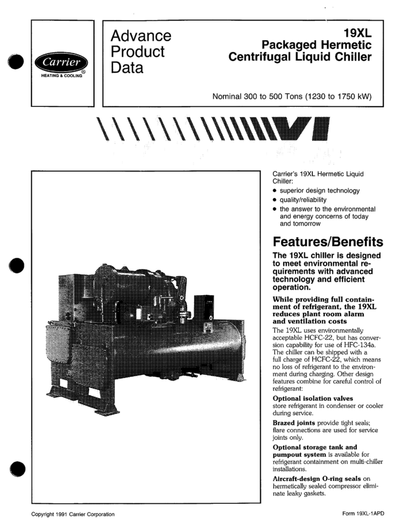 Carrier 19XL series Advance product data Carrier 19XL series Advance product data