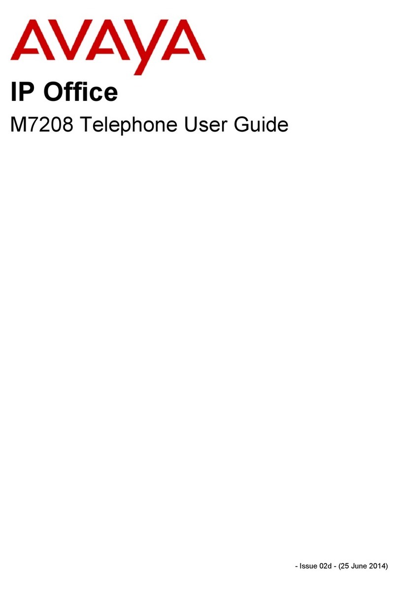 Avaya M7208 User manual