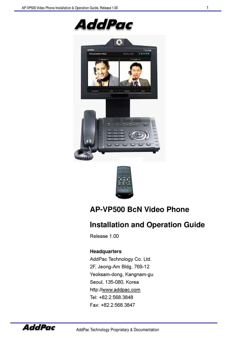 AddPac AP-VP500 Installation and operation guide