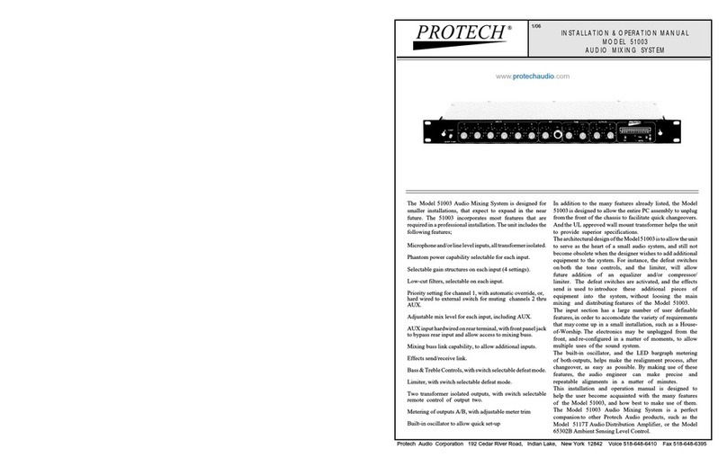 protech 51003 Installation & operation manual