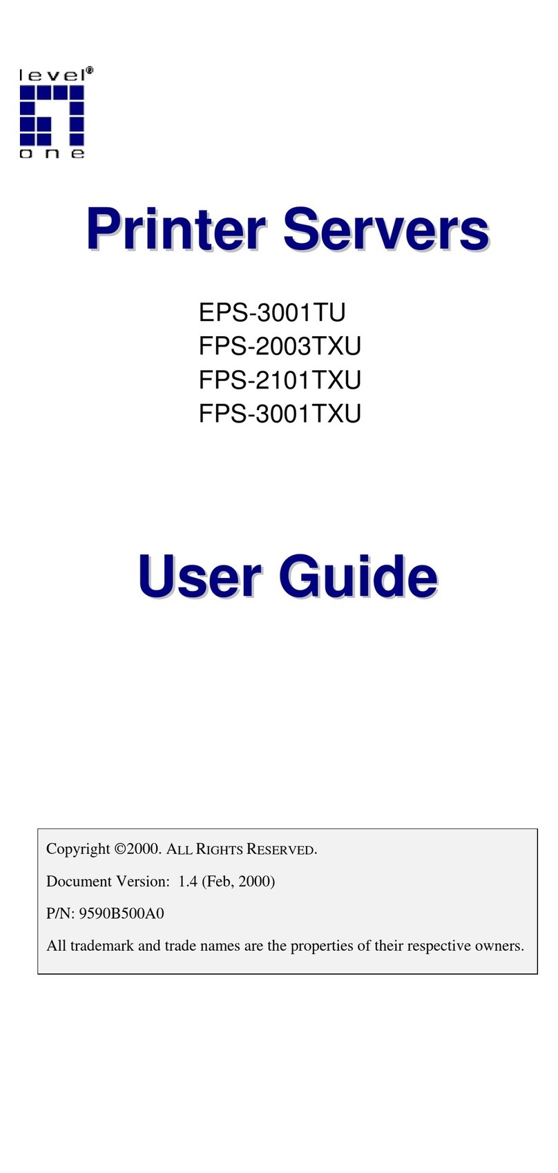 LevelOne EPS-3001TU User manual