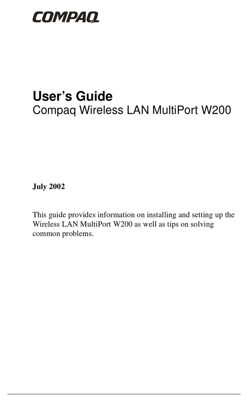 Compaq Wireless LAN MultiPort W200 user guide