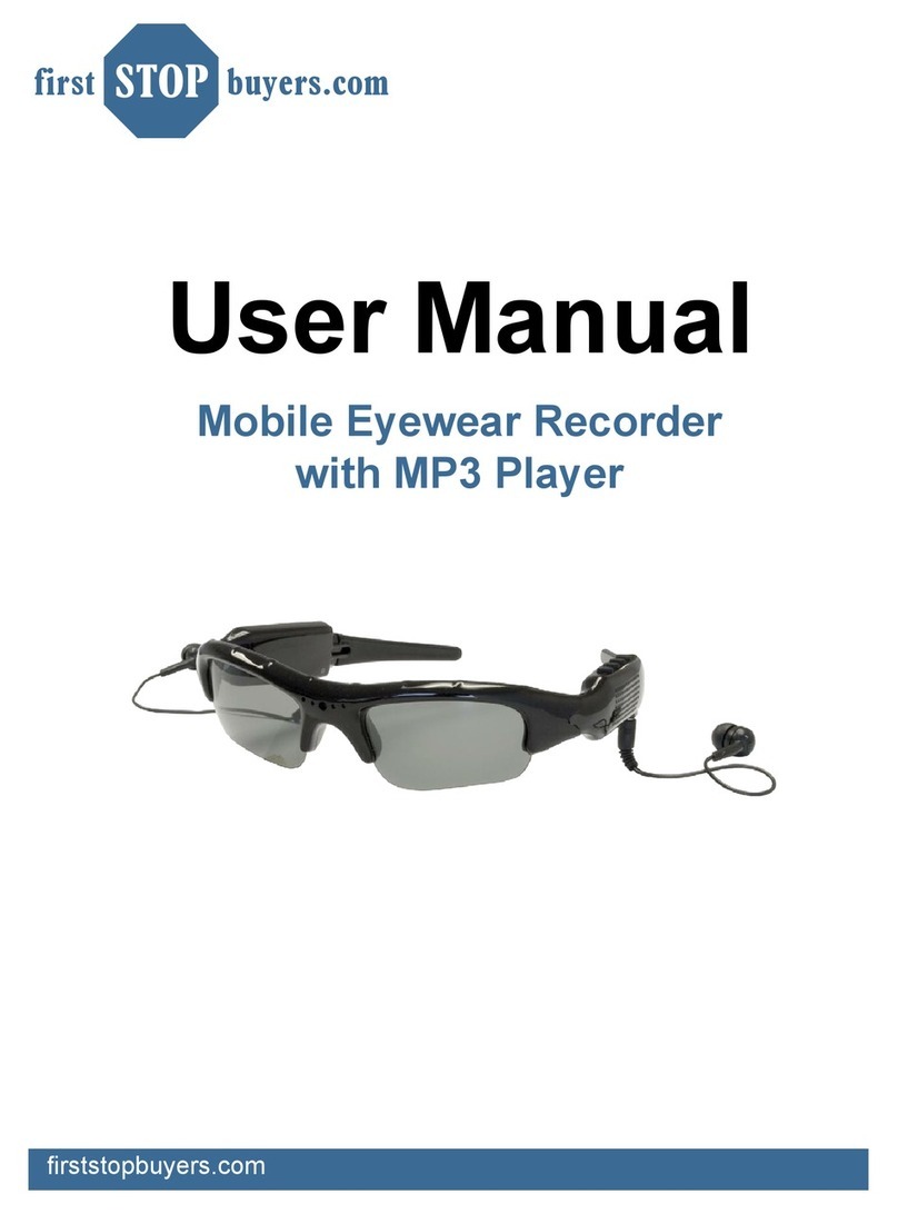 First stop buyers Mobile Eyewear Recorder with MP3 Player user manual