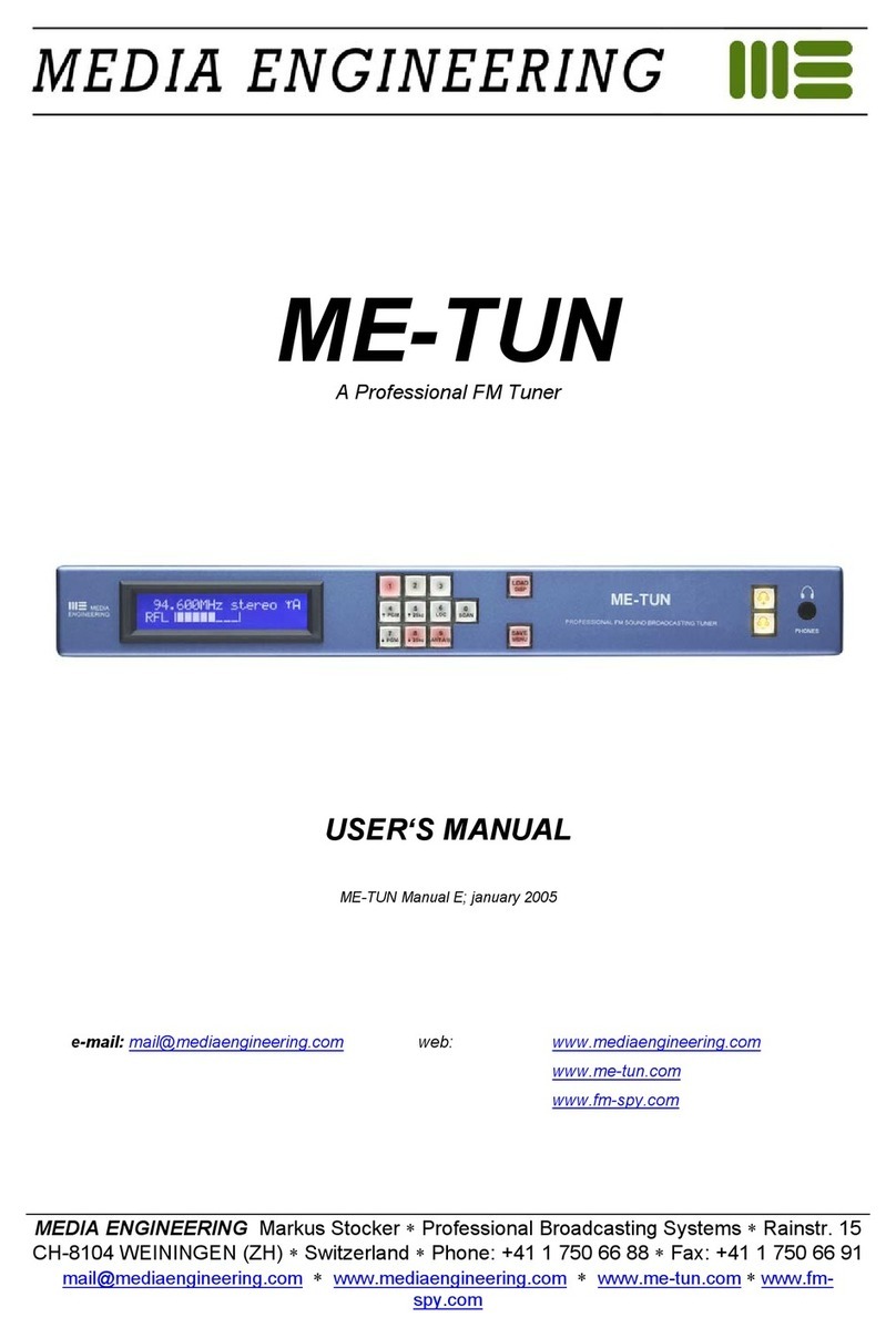 Media Engineering ME-TUN user manual