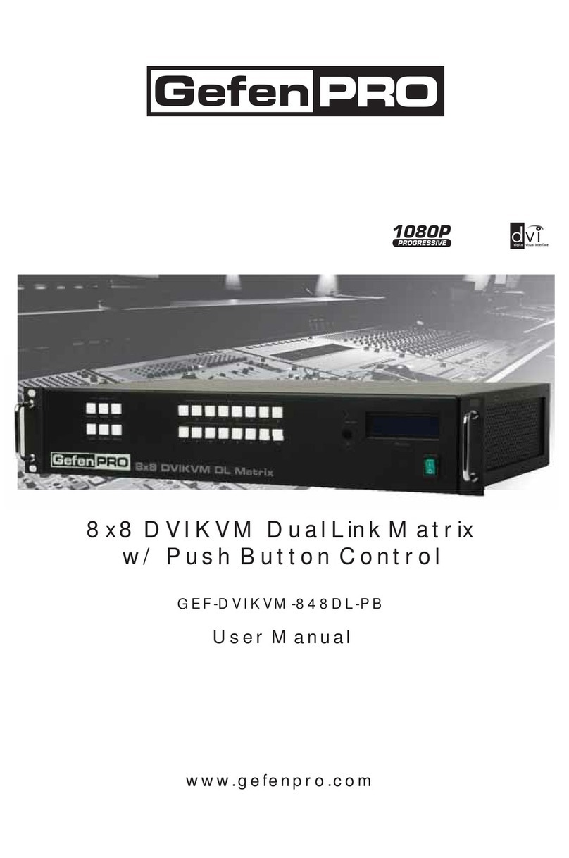 Gefen Pro GEF-DVI KVM-848DL-PB user manual Gefen Pro GEF-DVI KVM-848DL-PB user manual