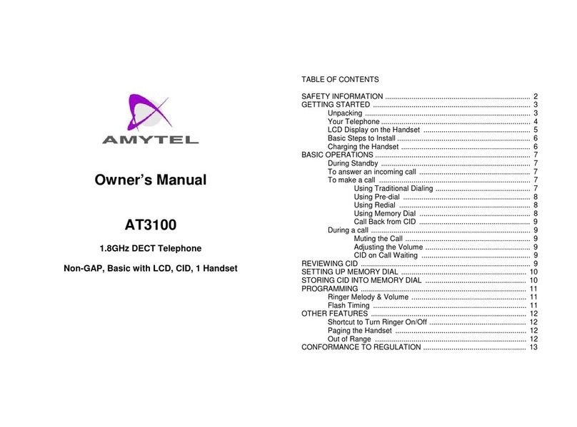 Amytel AT3100 owner's manual
