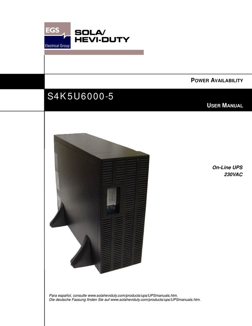 Sola Hevi Duty S4K5U6000-5 user manual