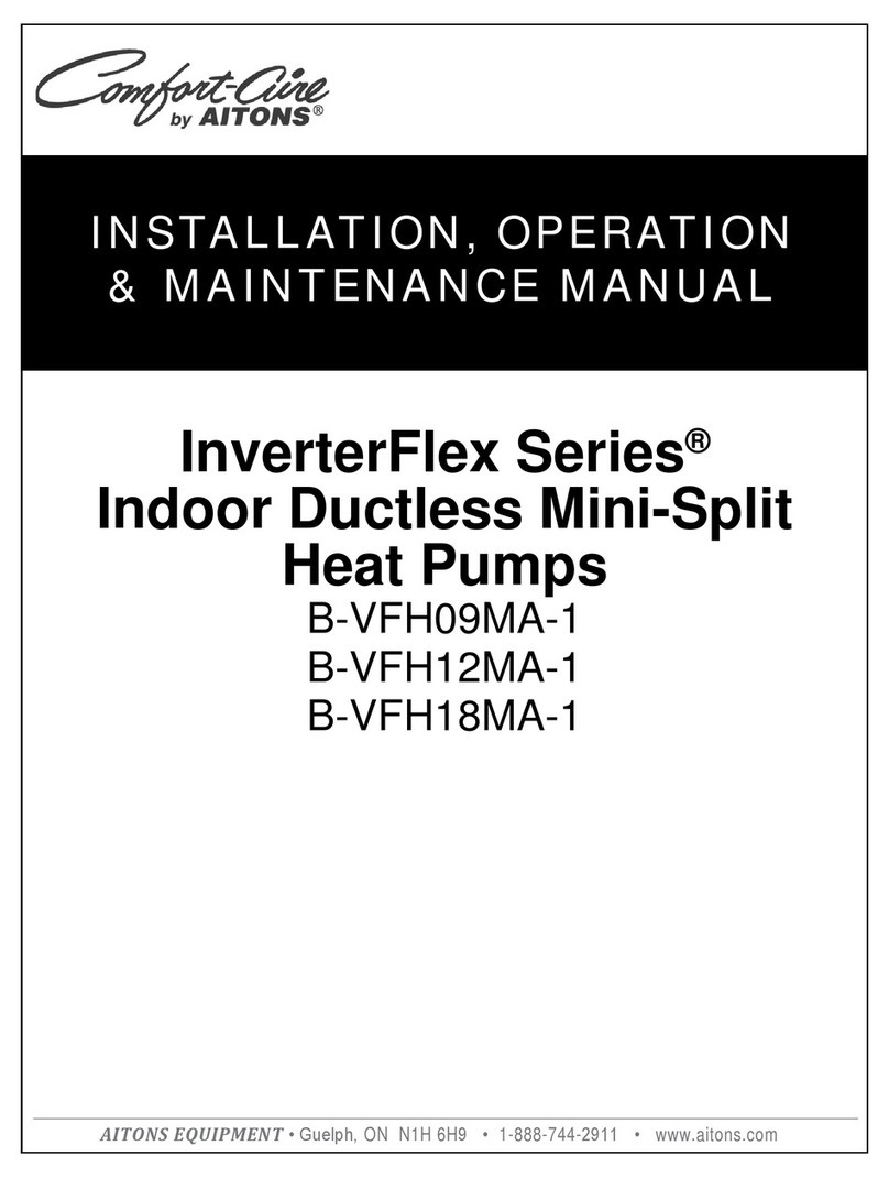 Comfortaire InverterFlex B-VFH09MA-1 Installation, operation & maintenance manual Comfortaire InverterFlex B-VFH09MA-1 Installation, operation & maintenance manual