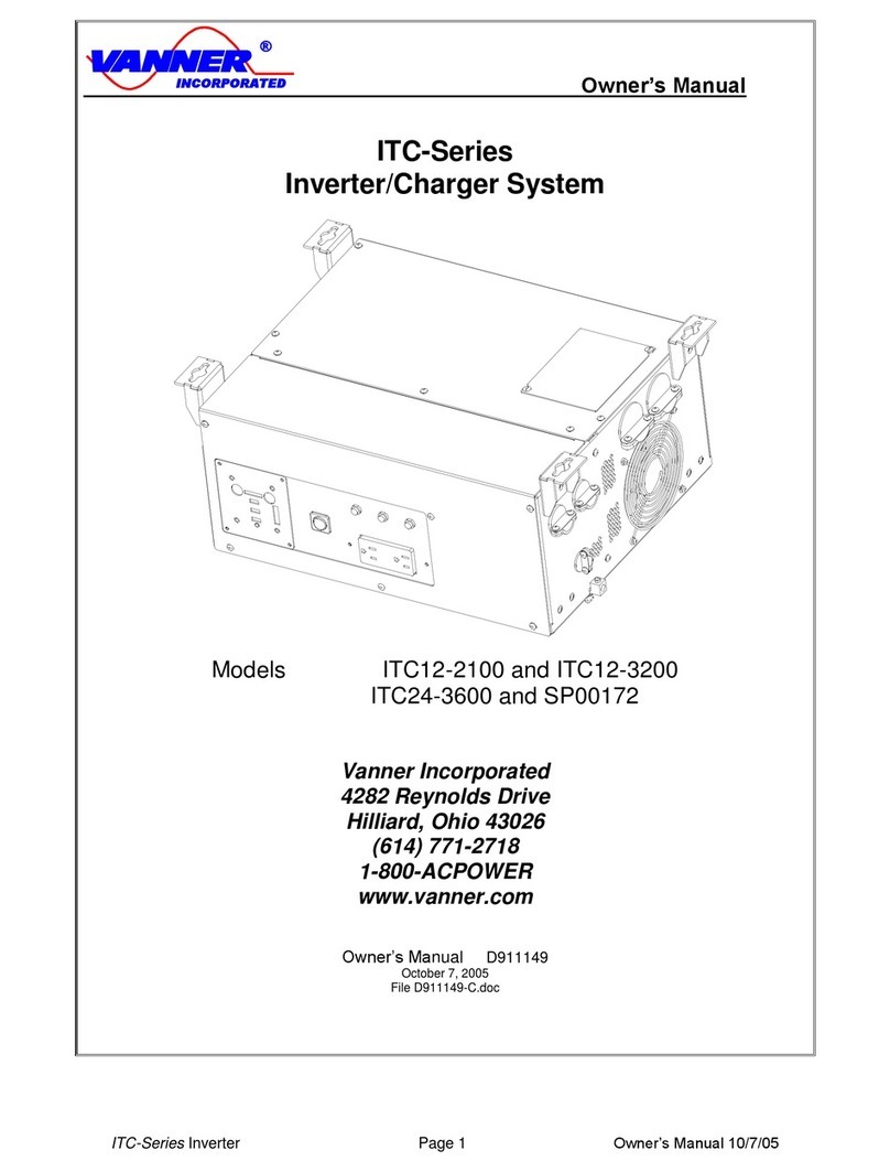 Vanner ITC24-360 User manual Vanner ITC24-360 User manual