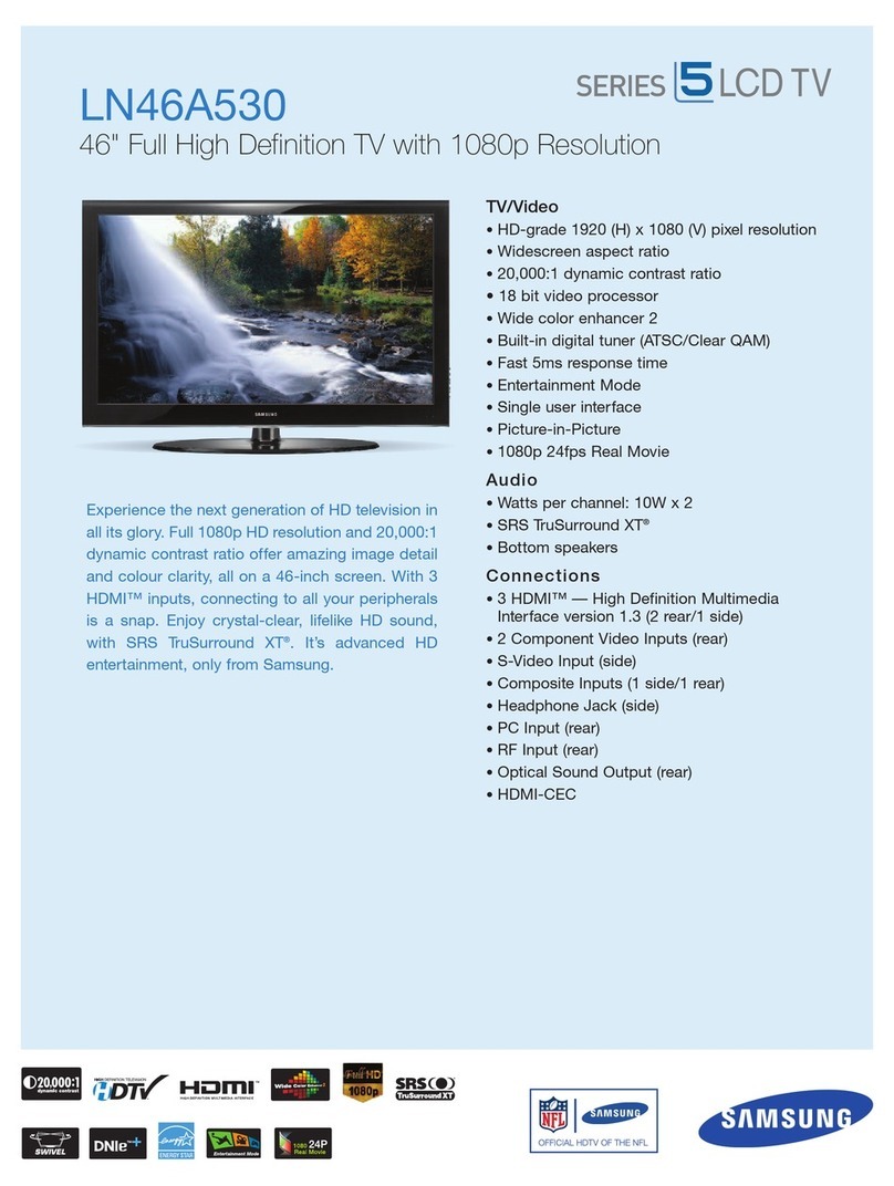 Samsung LN46A530 User instructions Samsung LN46A530 User instructions