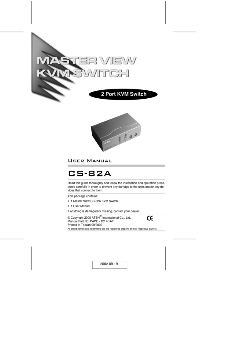 ATEN Master View CS-82A User manual ATEN Master View CS-82A User manual
