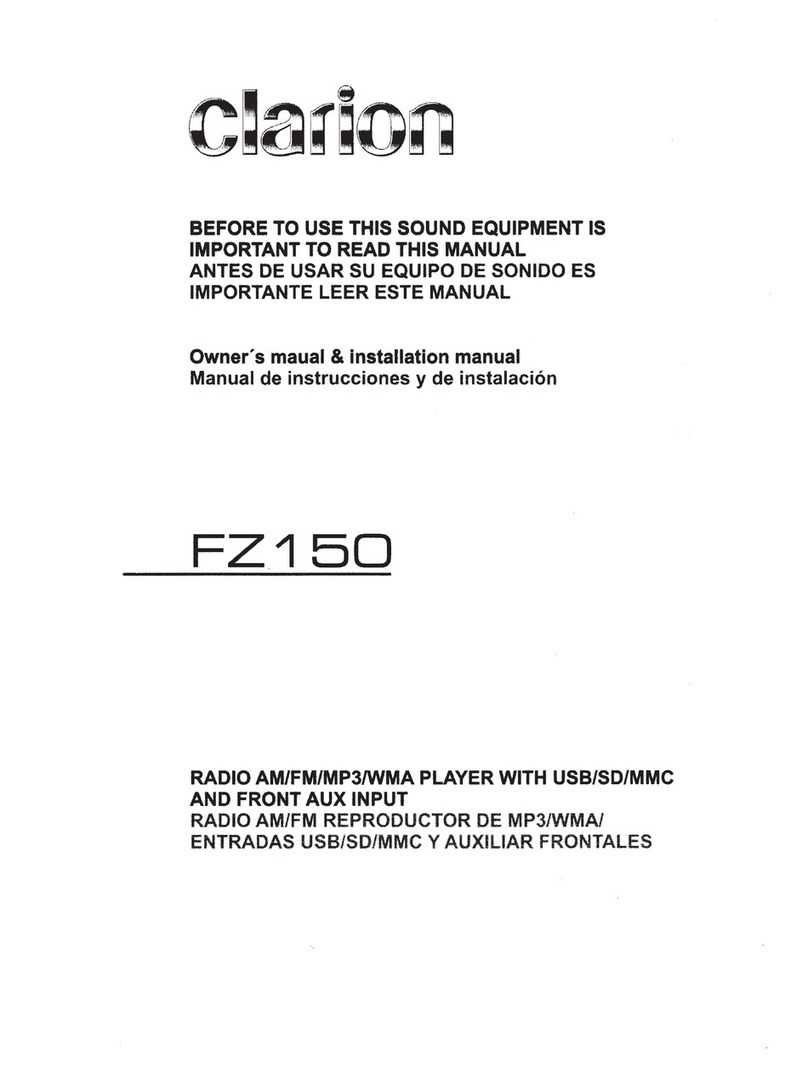 Clarion FZ.150 User manual