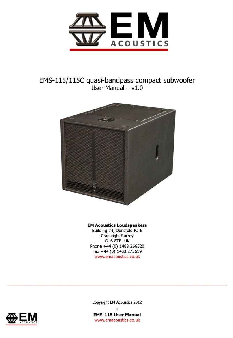 EM Acoustics EMS-115 user manual
