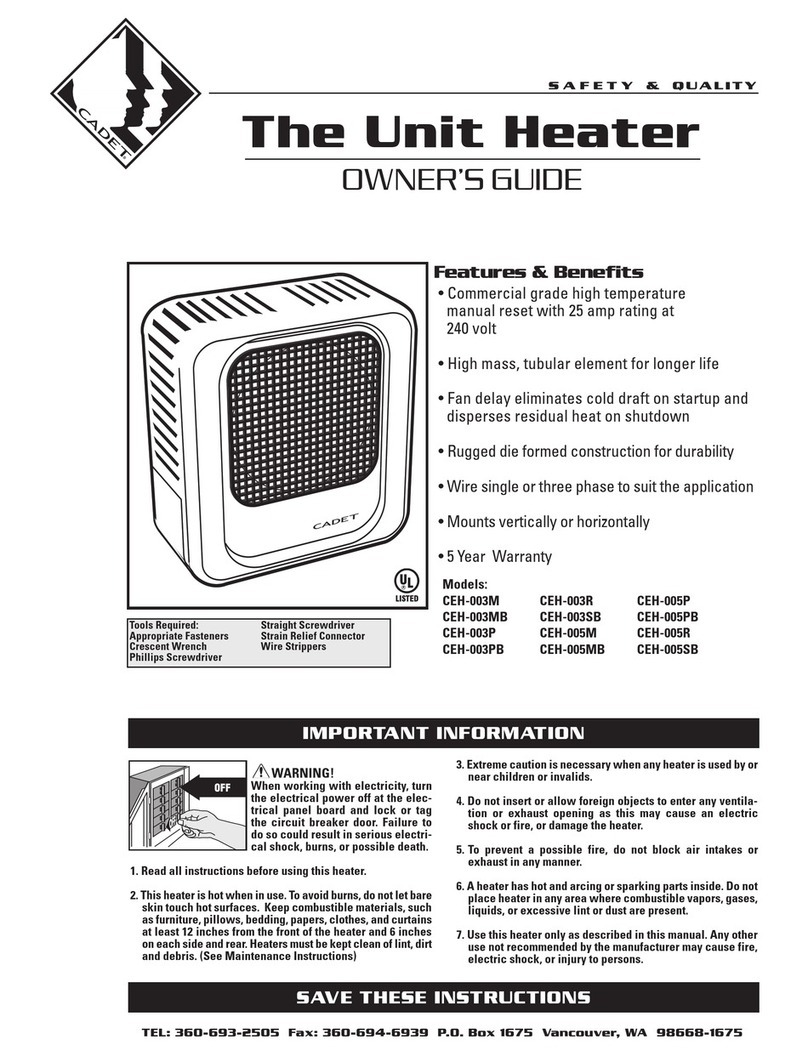 Cadet CEH-003M User manual