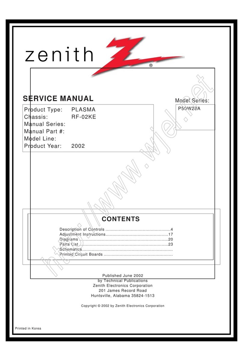 Zenith P50W28A Series Service manual