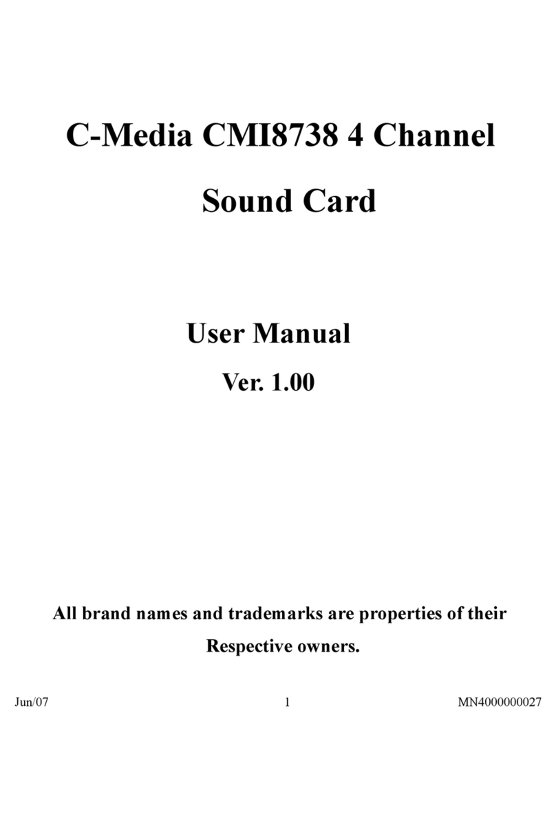 C-Media CMI8738 User manual