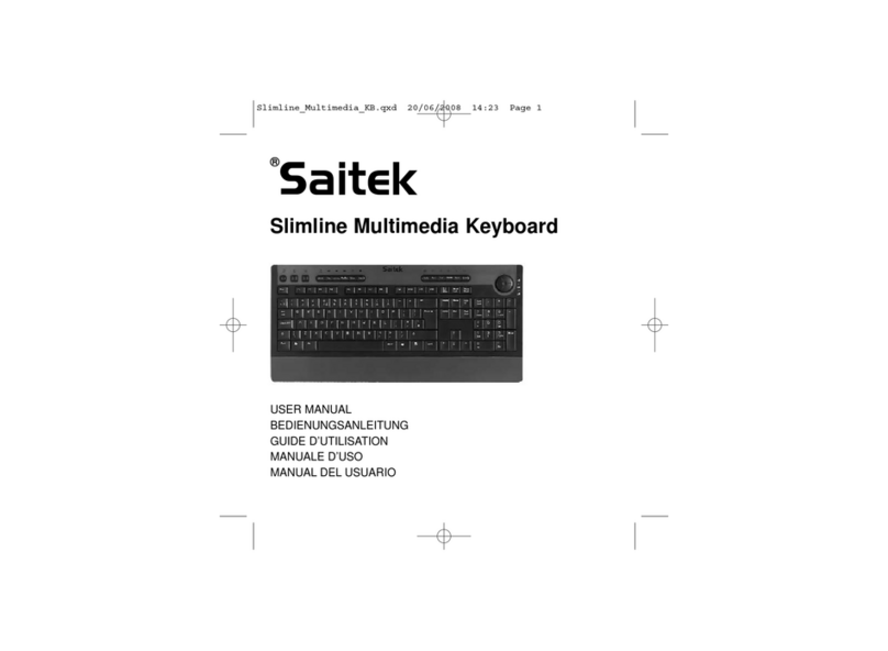 Saitek Slimline Multimedia Keyboard user manual