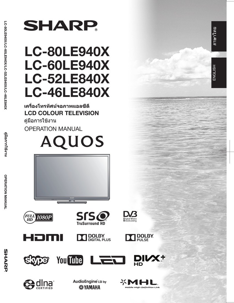 Sharp Aquos LC-80LE940X User manual