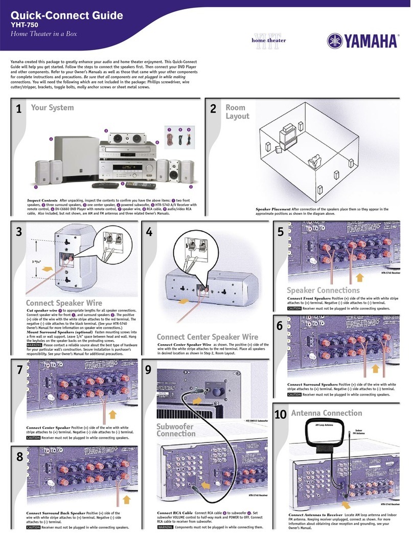 Yamaha YHT-750 Assembly instructions