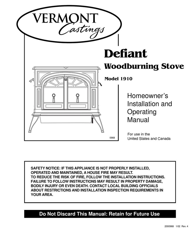 Vermont Castings Defiant 1910 Installation and operating manual