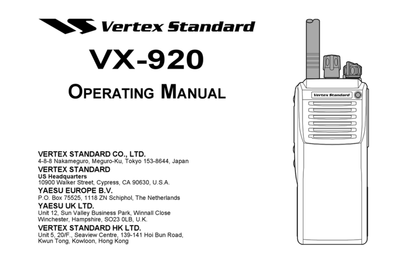 Vertex Standard VX-920 series User manual